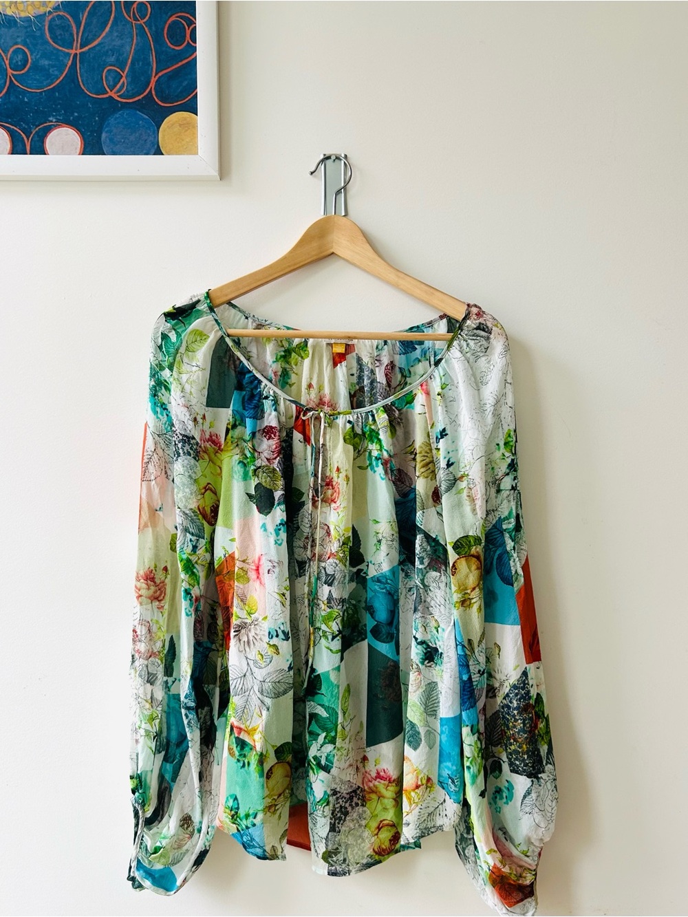 Anthropologie Silk Peasant Blouse, 12
